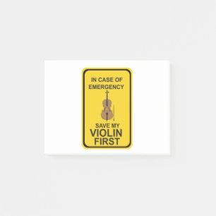 In case of Emergency Save My Violin First Post-it Notes