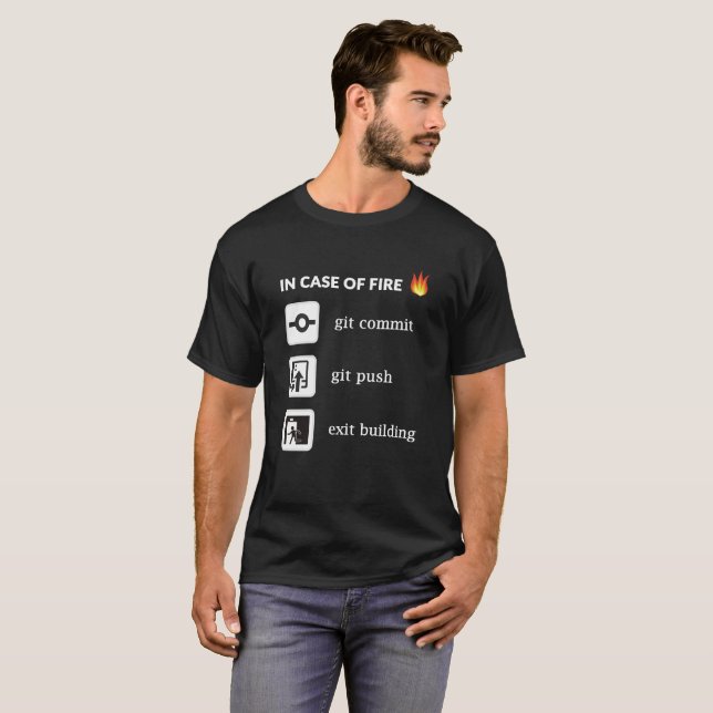 In case of fire git commit git push T-Shirt (Front Full)