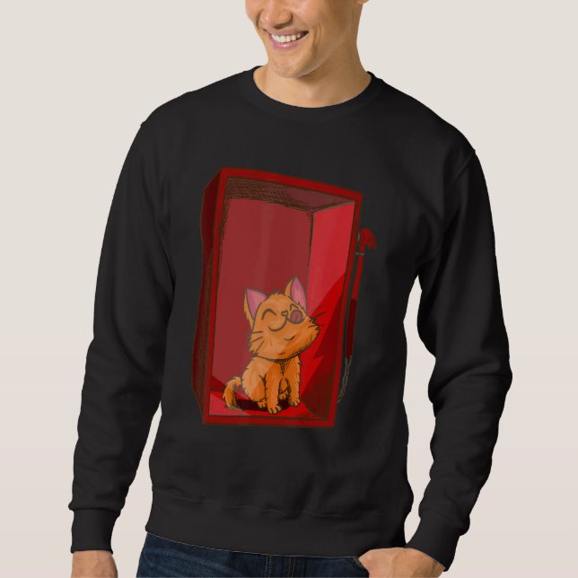 In Case of Unhappiness  Break Glass   Cat Kitten Sweatshirt (Front)
