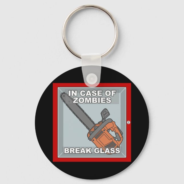 In Case of Zombies Key Ring (Front)