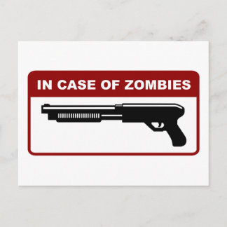 In Case Of Zombies Postcard