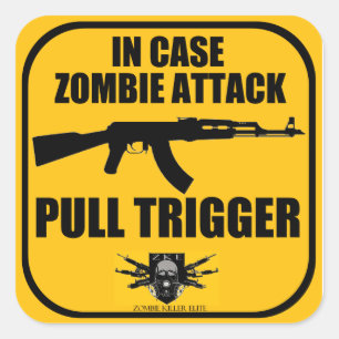 In Case Zombie attack Sticker