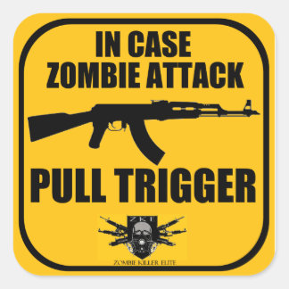 In Case Zombie attack Sticker