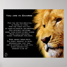 In Charge Lion Poster