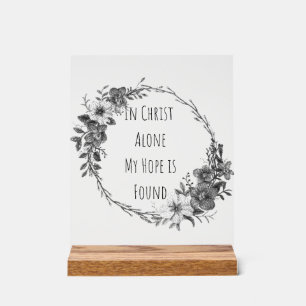 In Christ Alone Shopping Bag Acrylic Sign