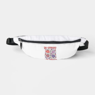 In Christ We Trust Floral Christian Vector Design_ Bum Bags