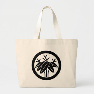 In circle root bamboo grass large tote bag
