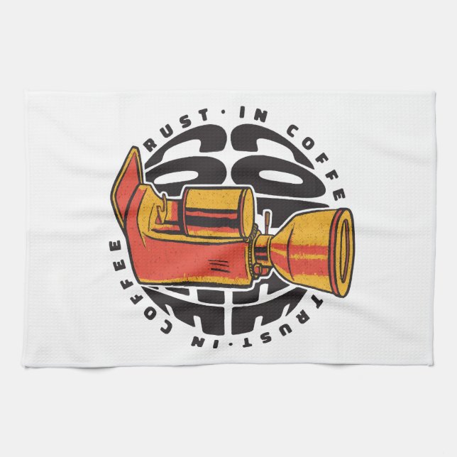 In Coffee we trust  Tea Towel (Horizontal)