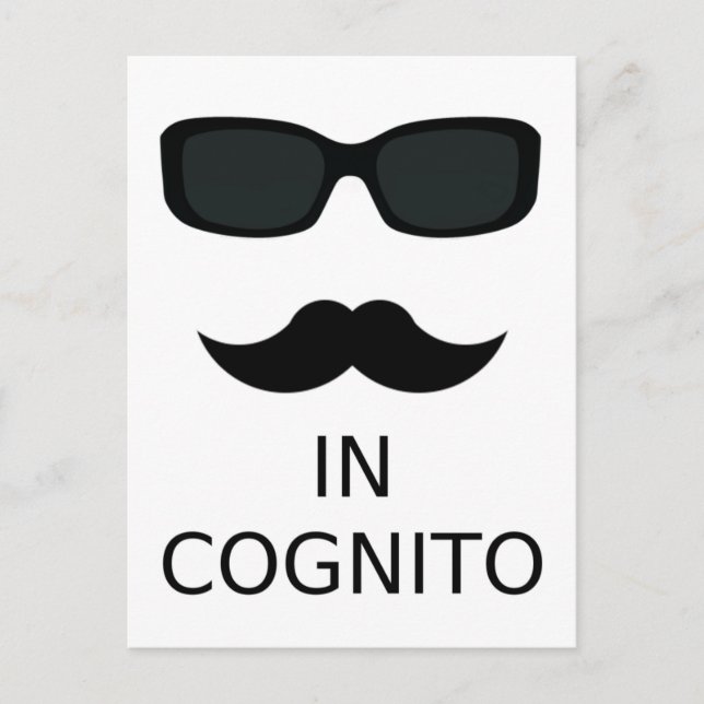 In Cognito Postcard (Front)