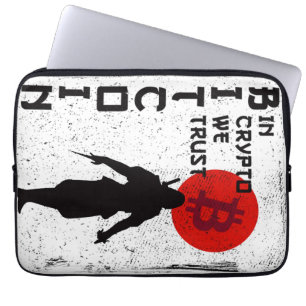 In Crypto We Trust- Bitcoin Samurai Laptop Sleeve