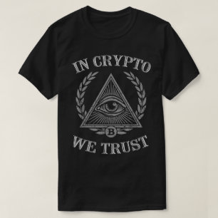 In Crypto We Trust Emblem Design T-Shirt