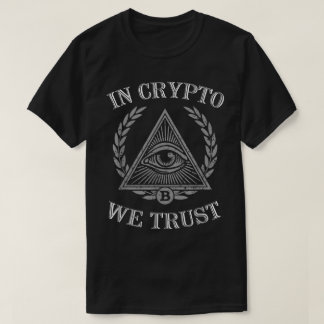 In Crypto We Trust Emblem Design T-Shirt