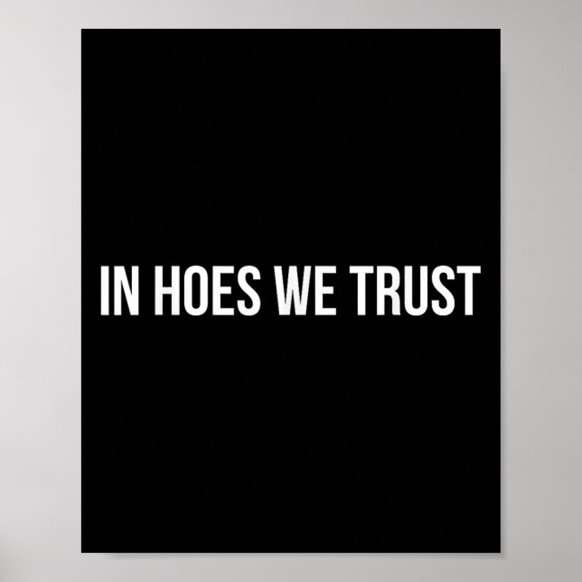 In Cute Ss Cute Sss We Trust Funny Quote  Poster (Front)