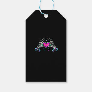 In Death Skeleton Heart Hands Classic Style Gift Tags