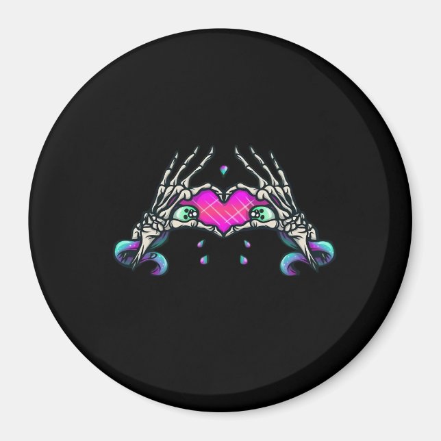 In Death - Skeleton Heart Hands Magnet (Front)