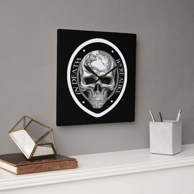 In Death, We're Alike Square Wall Clock (Office)