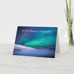 In Deepest Sympathy Beautiful Northern lights Card