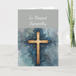 In Deepest Sympathy Crucifix Cross Jesus Christian Card