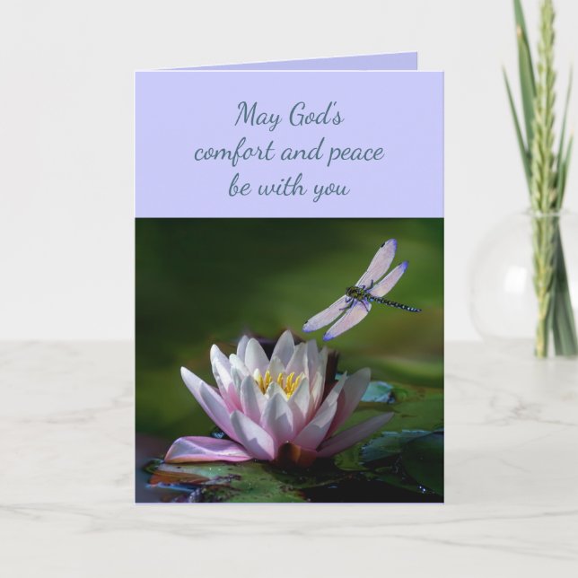 In Deepest Sympathy Help in Difficulty Dragonfly C Card (Front)