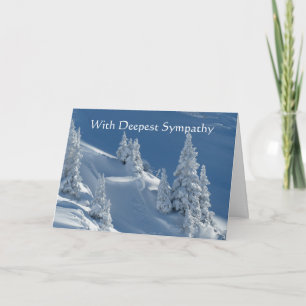 In Deepest Sympathy Landscape Mountain Snow Card