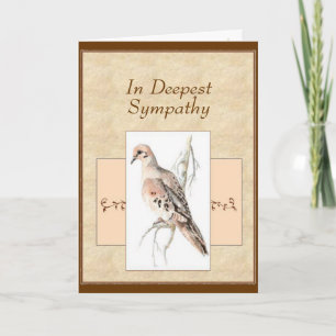 In Deepest Sympathy Mourning Dove Turtle Dove Card