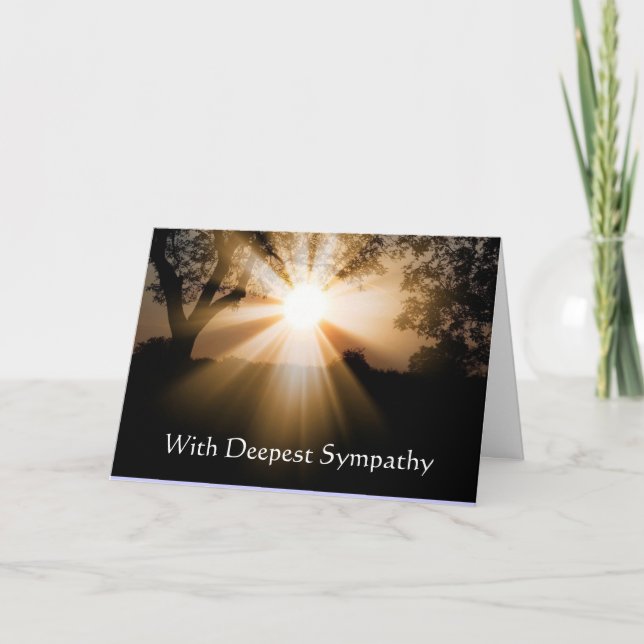 In Deepest Sympathy Sunset Sunrise Card (Front)