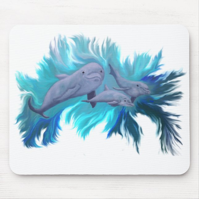 In der Delfin - Schule Mouse Pad (Front)