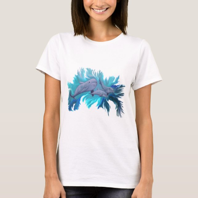 In der Delfin - Schule T-Shirt (Front)