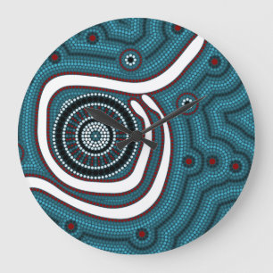 In der Mitte von Nirgendwo - In the middle of nowh Large Clock