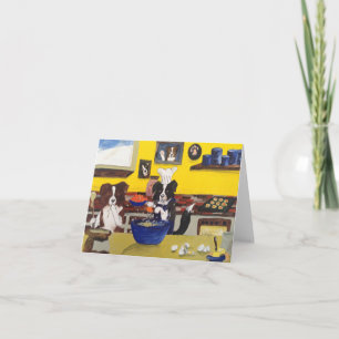 in der Weihnachtsbäckerei bei Familie Border Colli Card