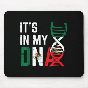 in DNA Mexican Flag Proud Mexico Pride Men Women Mouse Pad