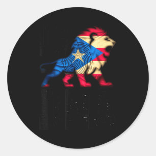 In dna puerto rico rican flag pride in roaring lio classic round sticker