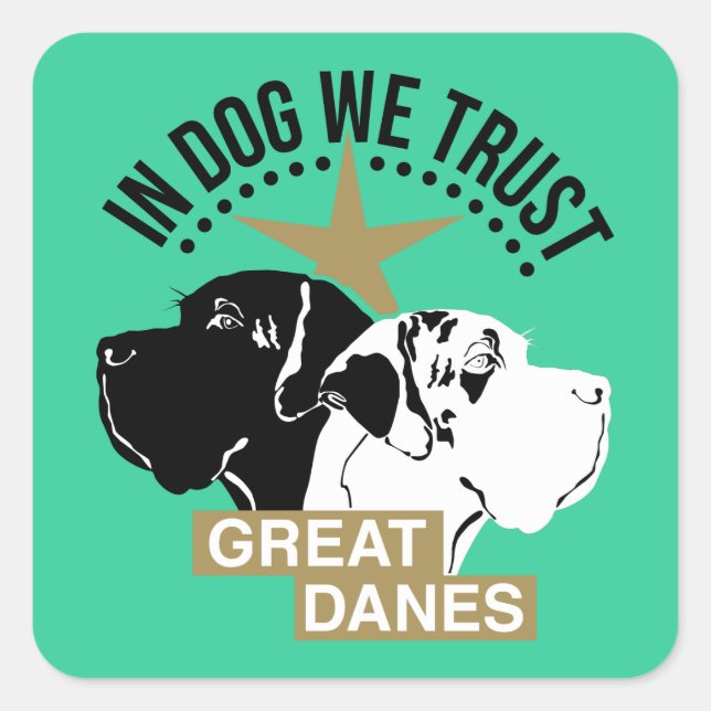 In dog we trust Great Dane sticker (Front)