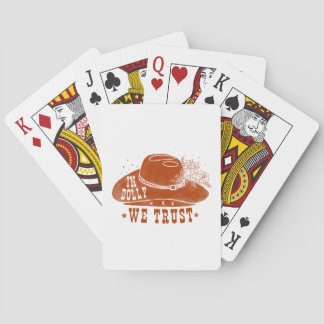 In Dolly We Trust Cowboy Hat Playing Cards 
