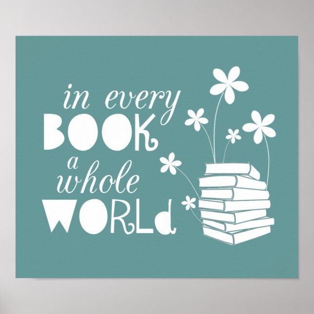 In Every Book A Whole World Poster (Front)