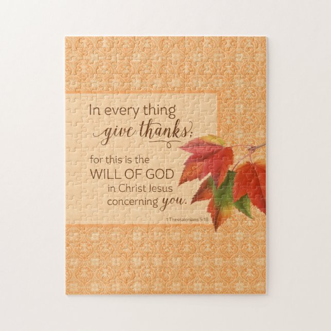 In Every Thing Give Thanks - 1 Thes. 5:18 Jigsaw Puzzle (Vertical)