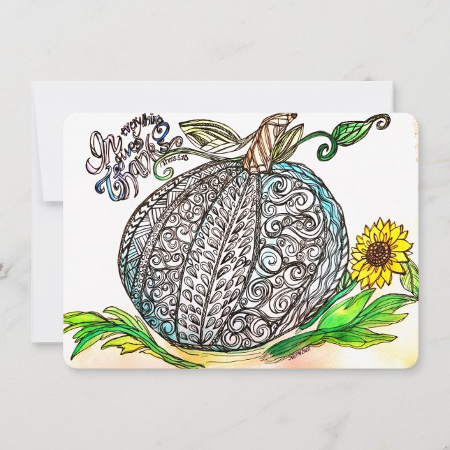 In Everything Give Thanks Holiday Card (Front)