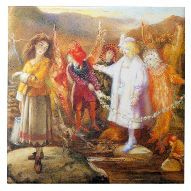 In Fairyland John Anster Fitzgerald Ceramic Tile (Front)