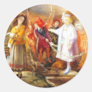 In Fairyland John Anster Fitzgerald Classic Round Sticker