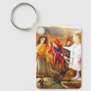 In Fairyland John Anster Fitzgerald Key Ring