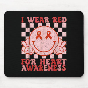 In February I Wear Red Heart Disease Awareness Chd Mouse Pad