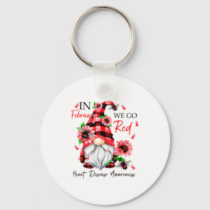 In February We Go Red American Heart Disease Aware Key Ring