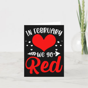 In February We Go Red Heart Disease Awareness Amer Card