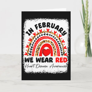 In February We Wear Heart Disease Awareness Day Bo Card