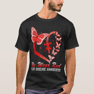 In February We Wear Red Butterfly Heart Disease Aw T-Shirt
