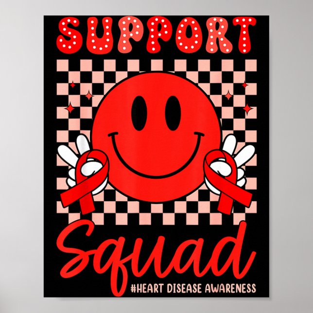 In February We Wear Red Chd Awareness Heart Diseas Poster (Front)