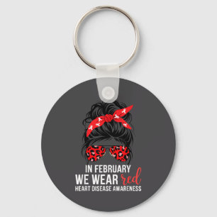In February We Wear Red Chd Heart Disease Awarenes Key Ring