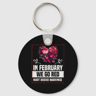 In February We Wear Red For Heart Disease Awarenes Key Ring