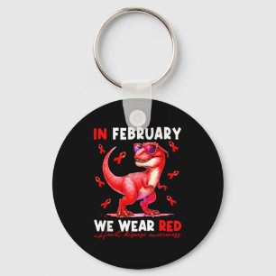 In February We Wear Red Heart Awareness Chd Awaren Key Ring