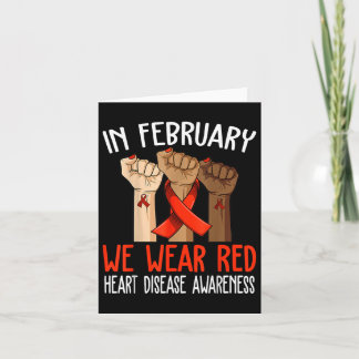 In February We Wear Red Heart Disease Awareness _8 Card